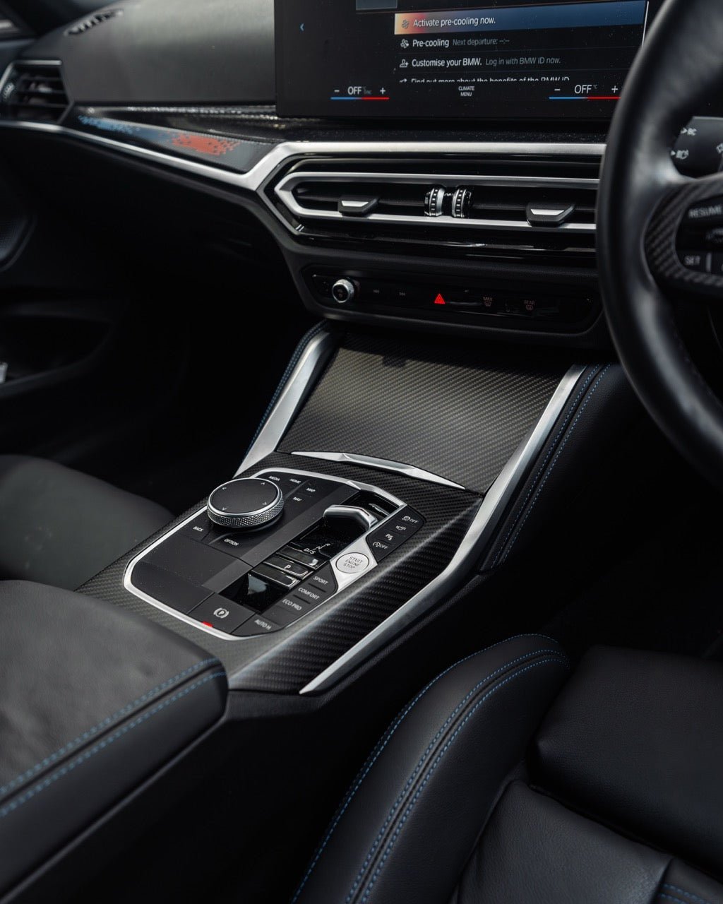 BMW 2 Series & M240i G42 iDrive 8 Pre-Preg Carbon Fibre Centre Console Trim Set by FORM | Forge Automotive