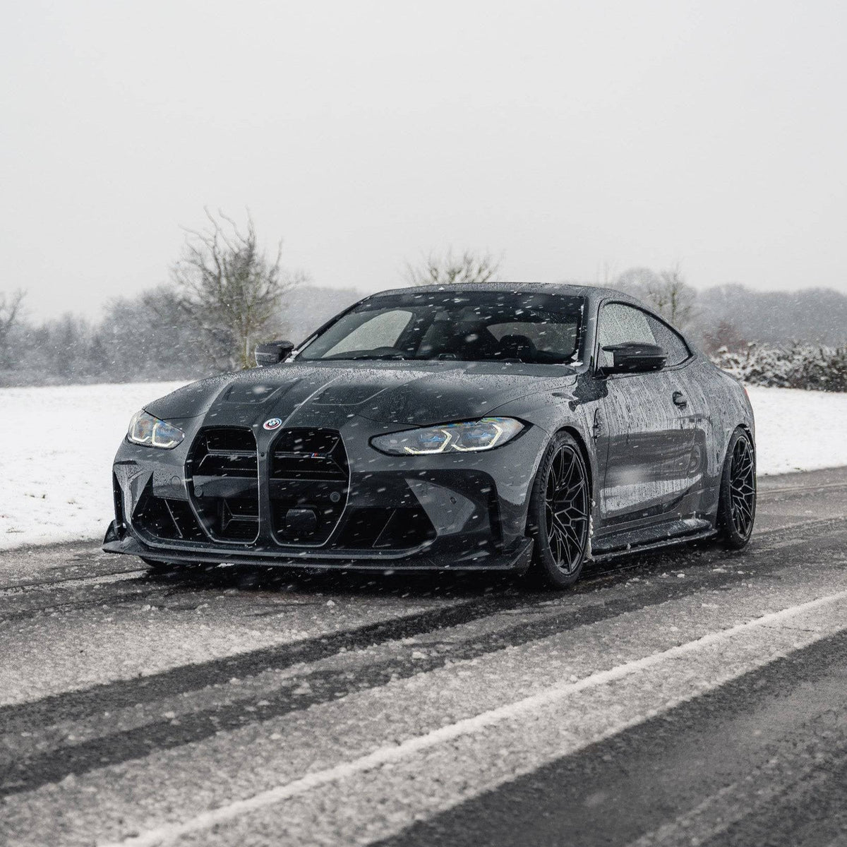 BMW G80 G81 M3 & G82 G83 M4 Gloss Black E-CSL Style Front Kidney Grilles with ACC by FORM | Forge Automotive