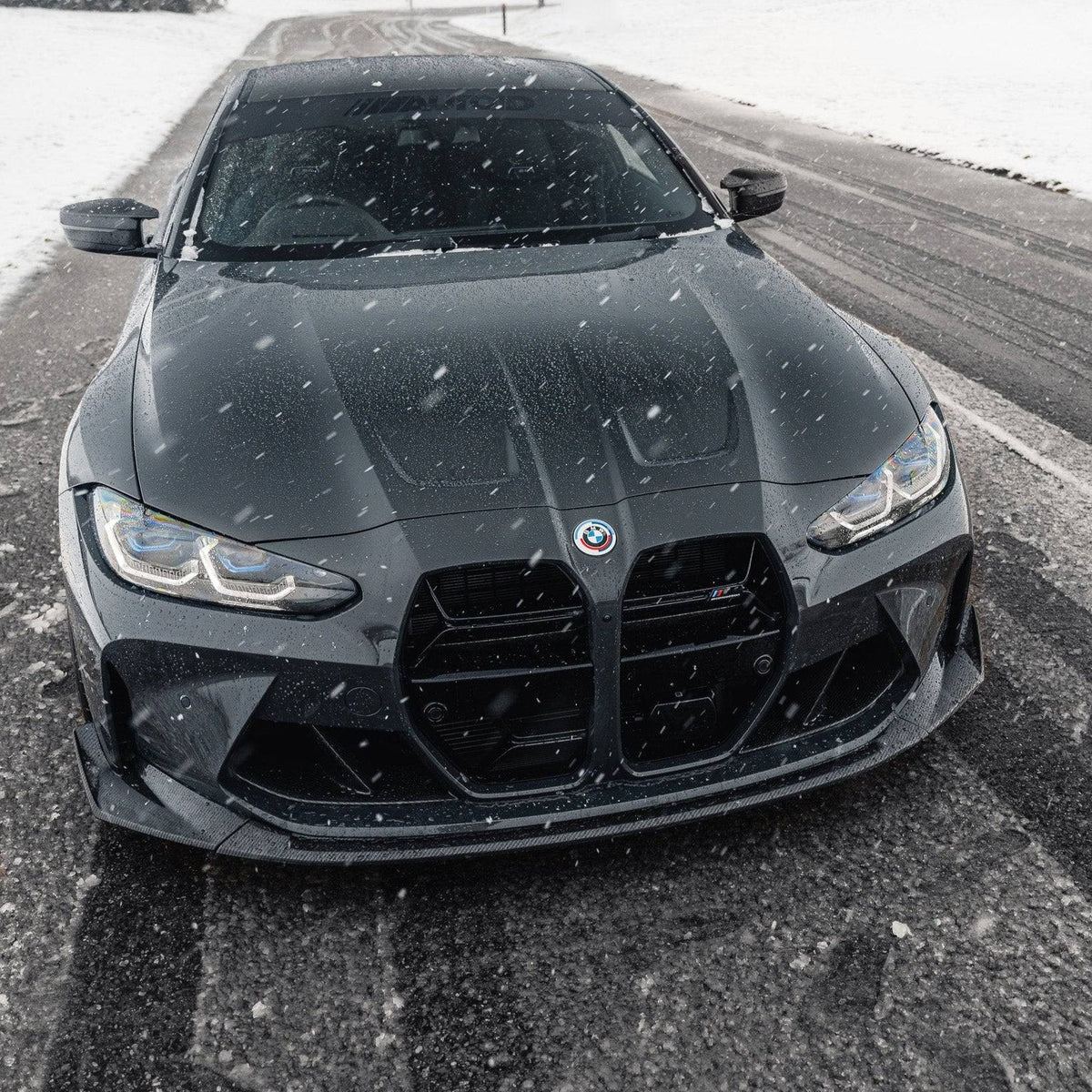 BMW G80 G81 M3 & G82 G83 M4 Gloss Black E-CSL Style Front Kidney Grilles with ACC by FORM | Forge Automotive