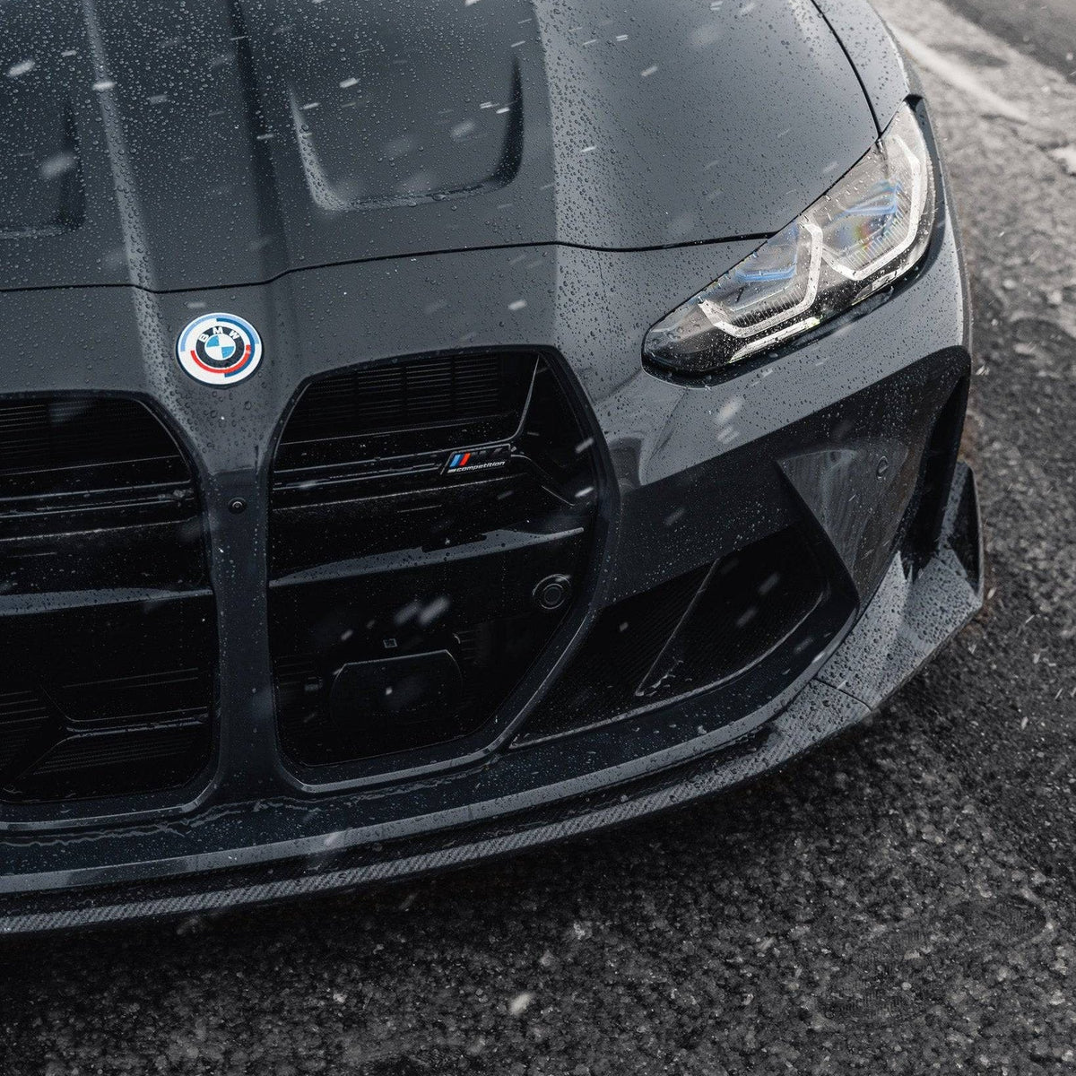 BMW G80 G81 M3 & G82 G83 M4 Gloss Black E-CSL Style Front Kidney Grilles with ACC by FORM | Forge Automotive