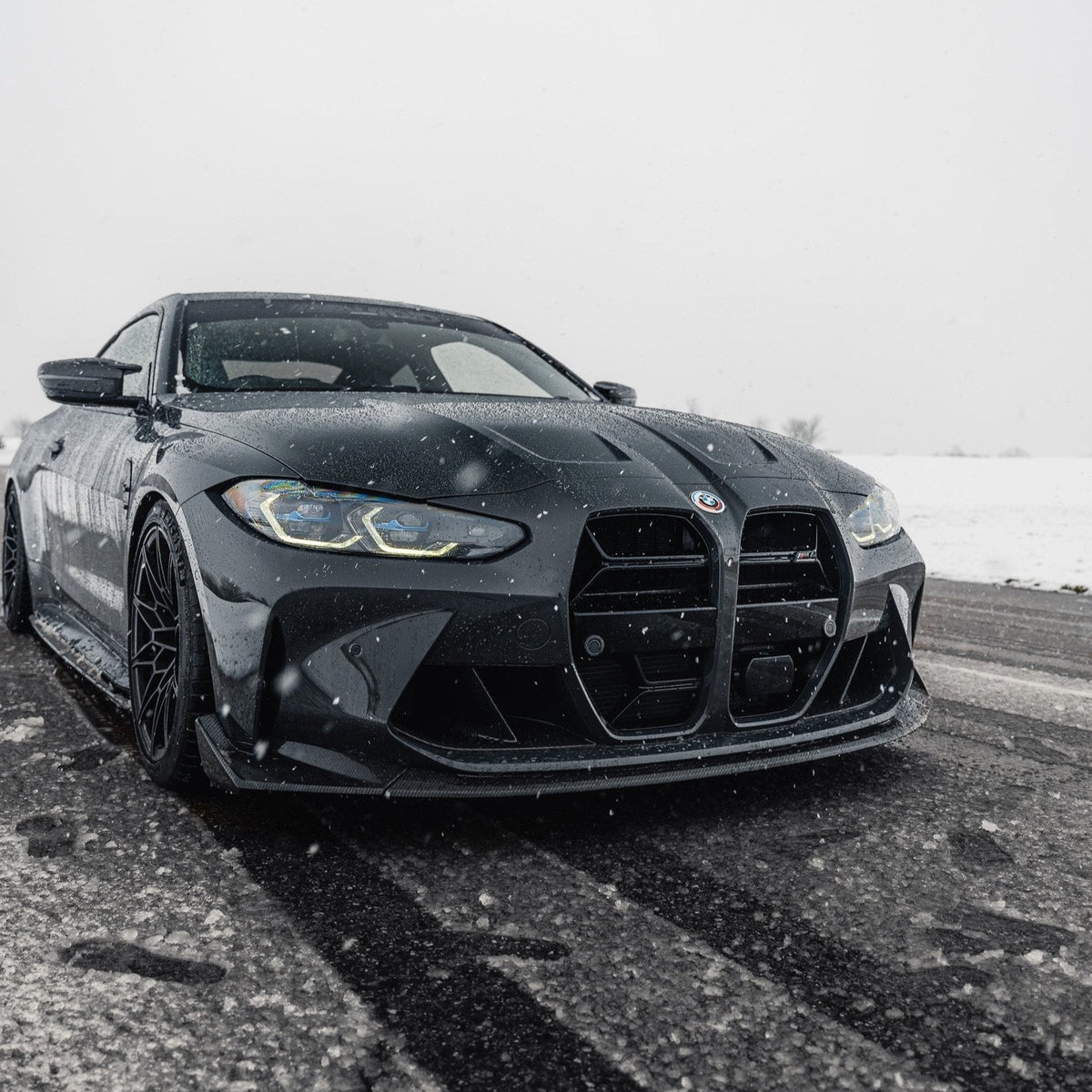 BMW G80 G81 M3 & G82 G83 M4 Gloss Black E-CSL Style Front Kidney Grilles with ACC by FORM | Forge Automotive