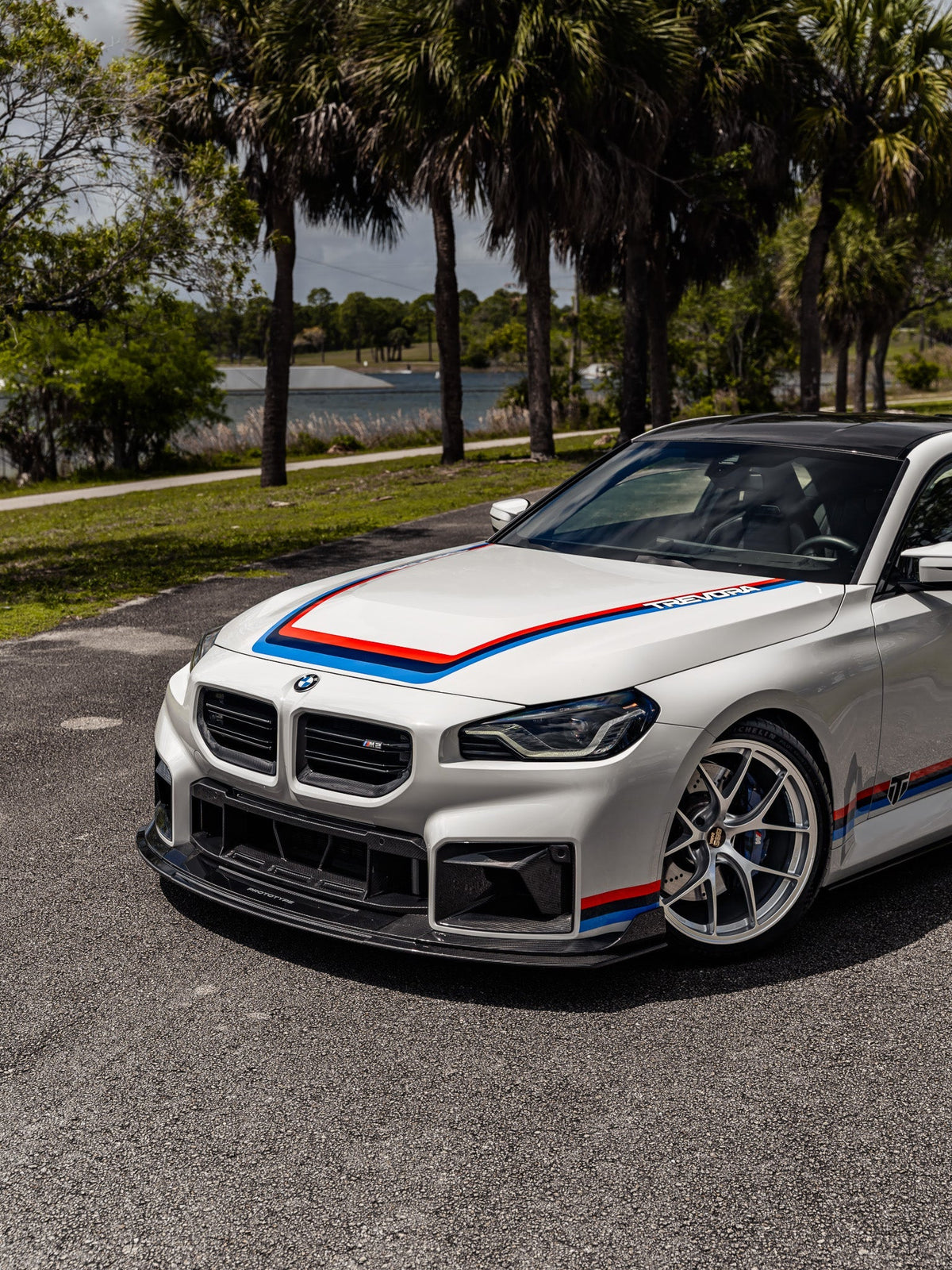 BMW G87 M2 TR87 Track Pre-Preg Carbon Fibre Front Splitter by TREVORA (2023+)