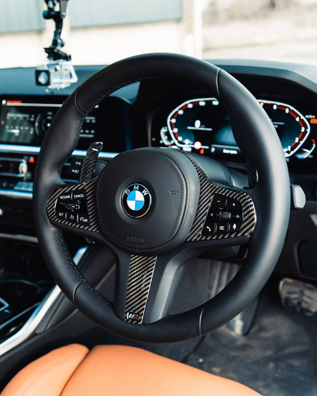 BMW M Sport Pre-Preg Carbon Fibre Steering Wheel Trim by FORM (2018-2024) | Forge Automotive