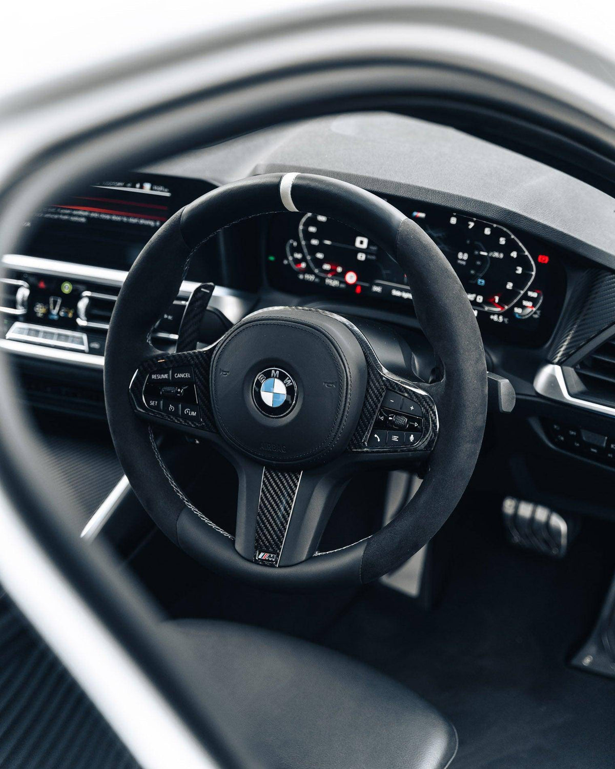 BMW M Sport Pre-Preg Carbon Fibre Steering Wheel Trim by FORM (2018-2024) | Forge Automotive