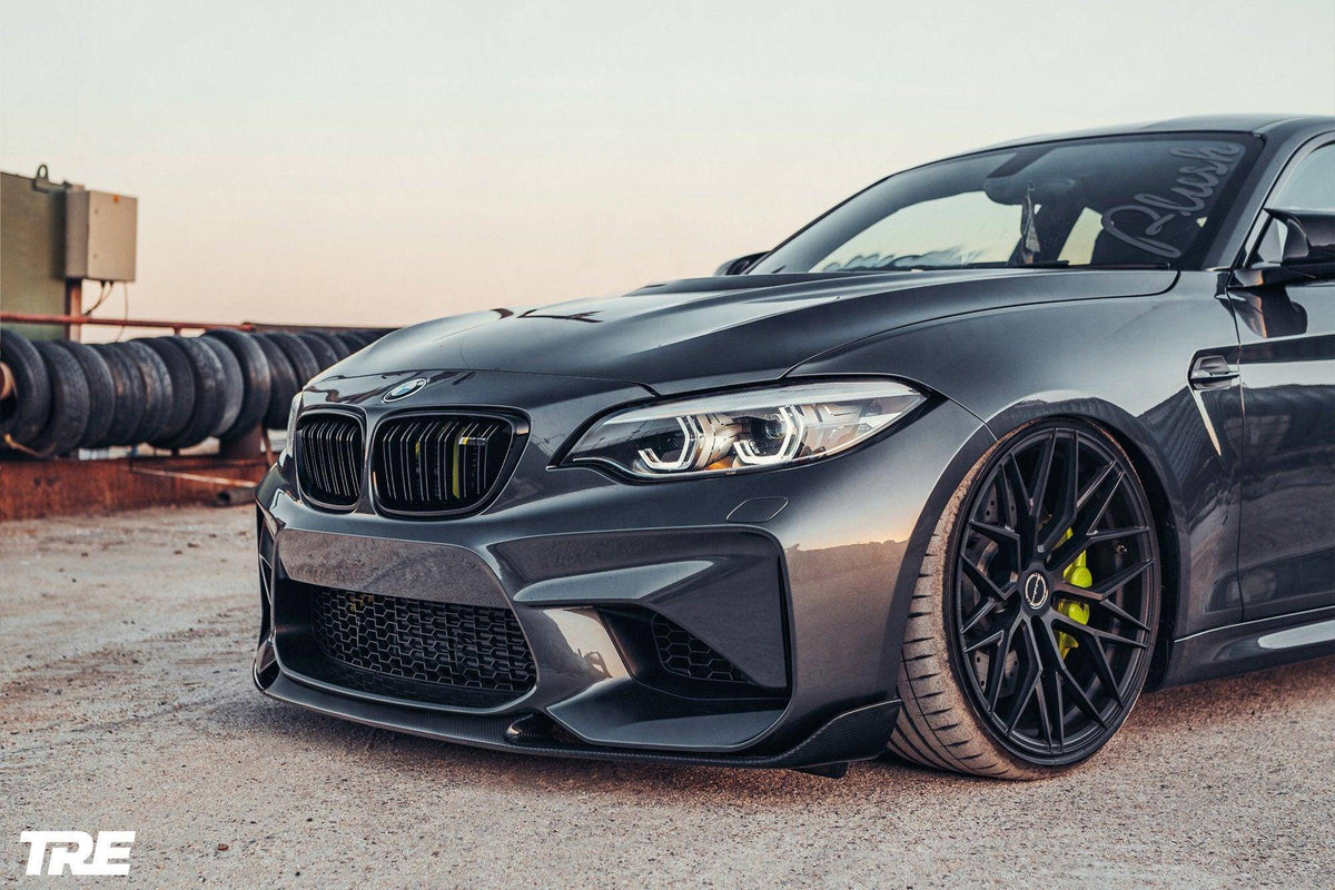 BMW M2 F87 Pre-Preg Carbon Fibre ID-01 Front Splitter by TREVORA (2015-2018) | Forge Automotive
