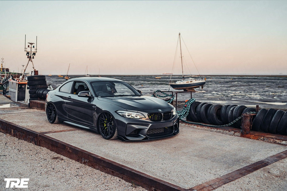 BMW M2 F87 Pre-Preg Carbon Fibre ID-01 Front Splitter by TREVORA (2015-2018) | Forge Automotive