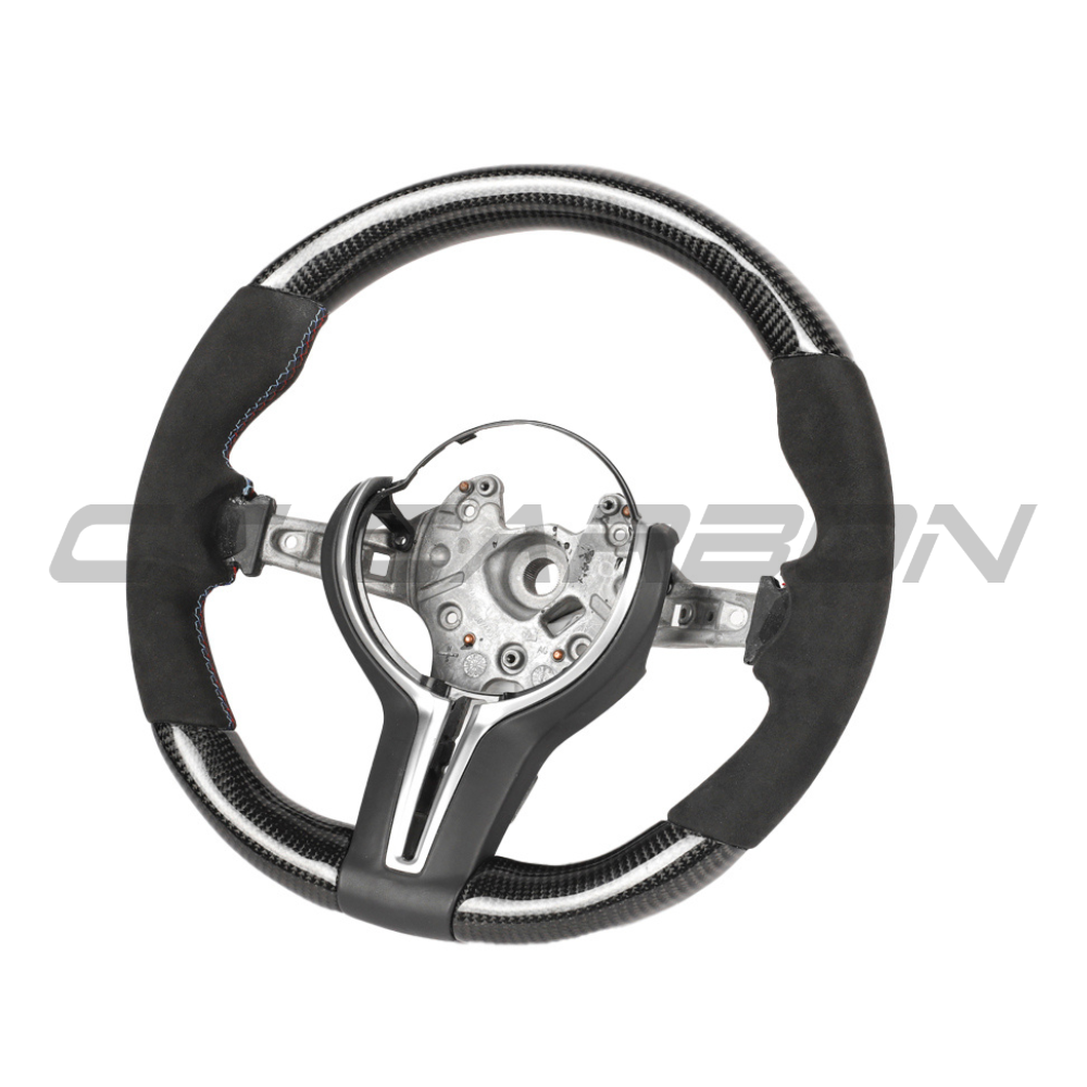 BMW Fxx Carbon Fibre & Alcantara Round Custom Steering Wheel - view 9