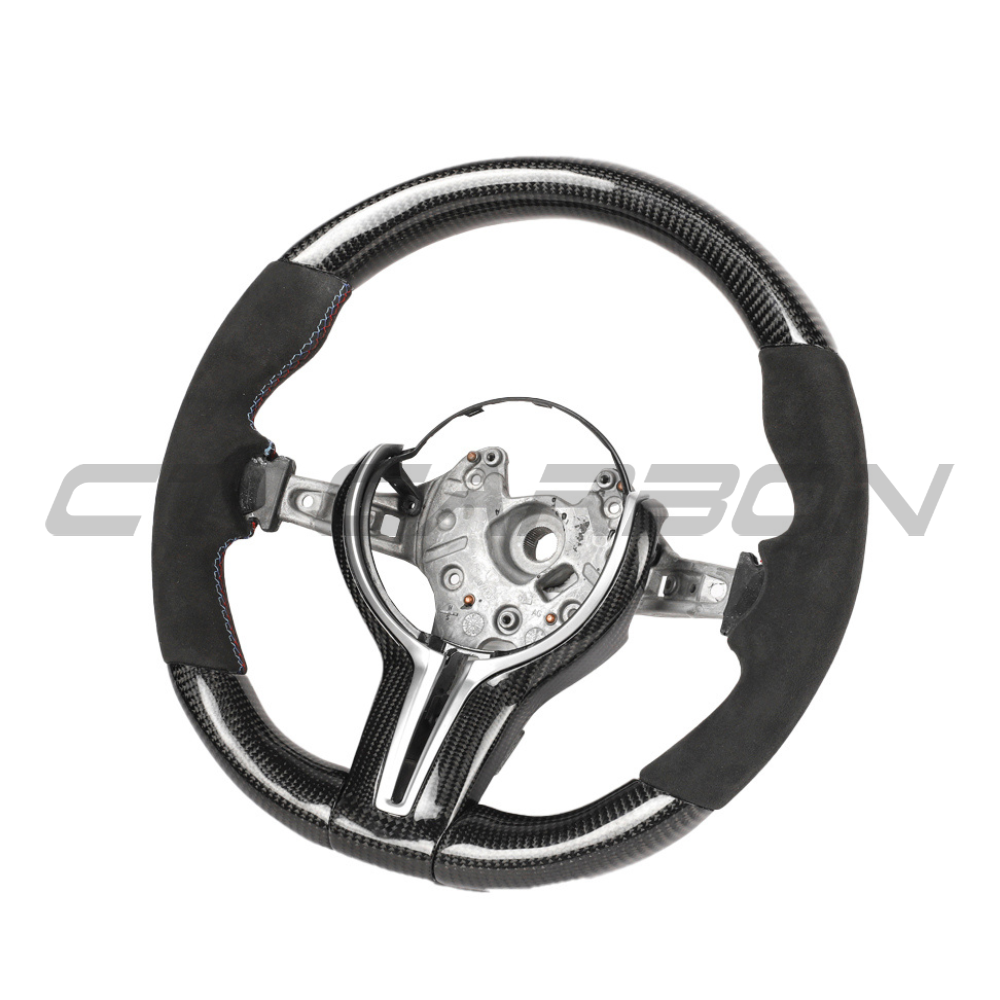 BMW Fxx Carbon Fibre & Alcantara Round Custom Steering Wheel - view 4