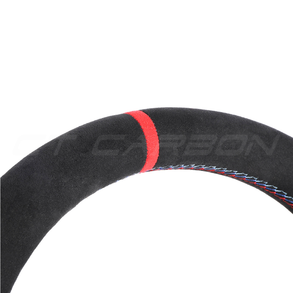 BMW G8X Leather / Alcantara Flat Bottom Custom Steering Wheel - view 3