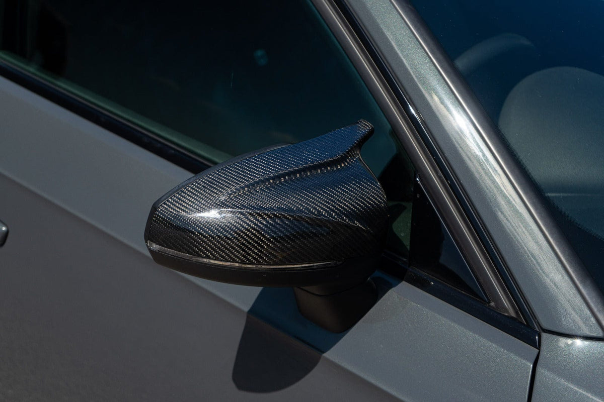 Audi A3 S3 RS3 8V Carbon Fibre Mirror Covers V2 - Without Lane Assist - view 2