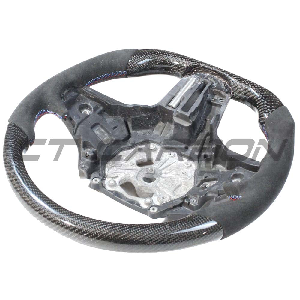 BMW Gxx Carbon Fibre / Alcantara Flat Bottom Custom Steering Wheel - view 4