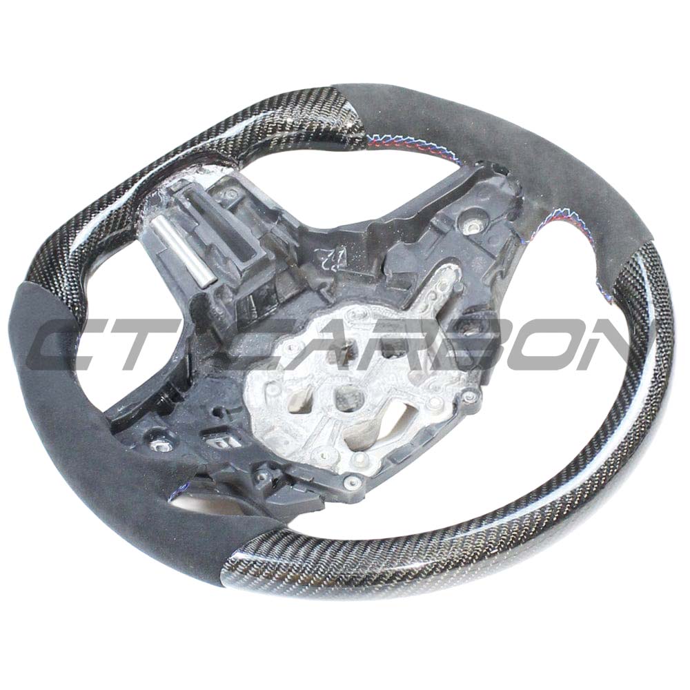 BMW Gxx Carbon Fibre / Alcantara Flat Bottom Custom Steering Wheel - view 6