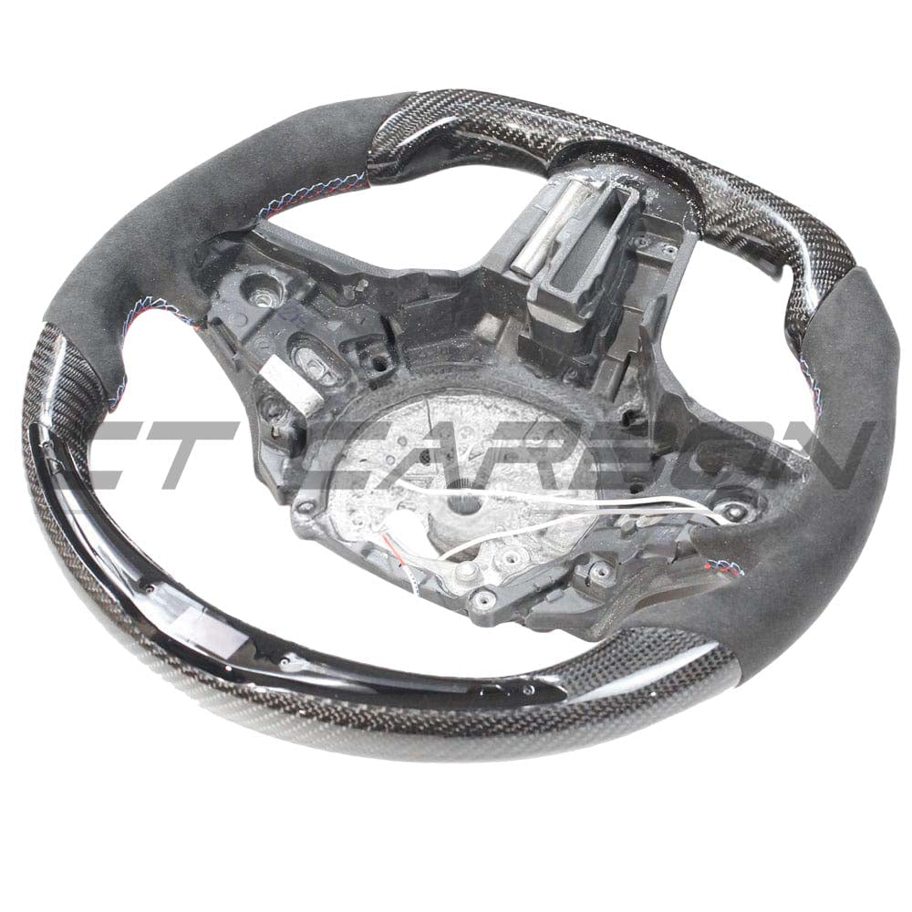 BMW Gxx M2,M3,M4 1,2,3,4 Series Carbon Fibre / Alcantara Led Flat Bottom Steering Wheel With Heating - view 3
