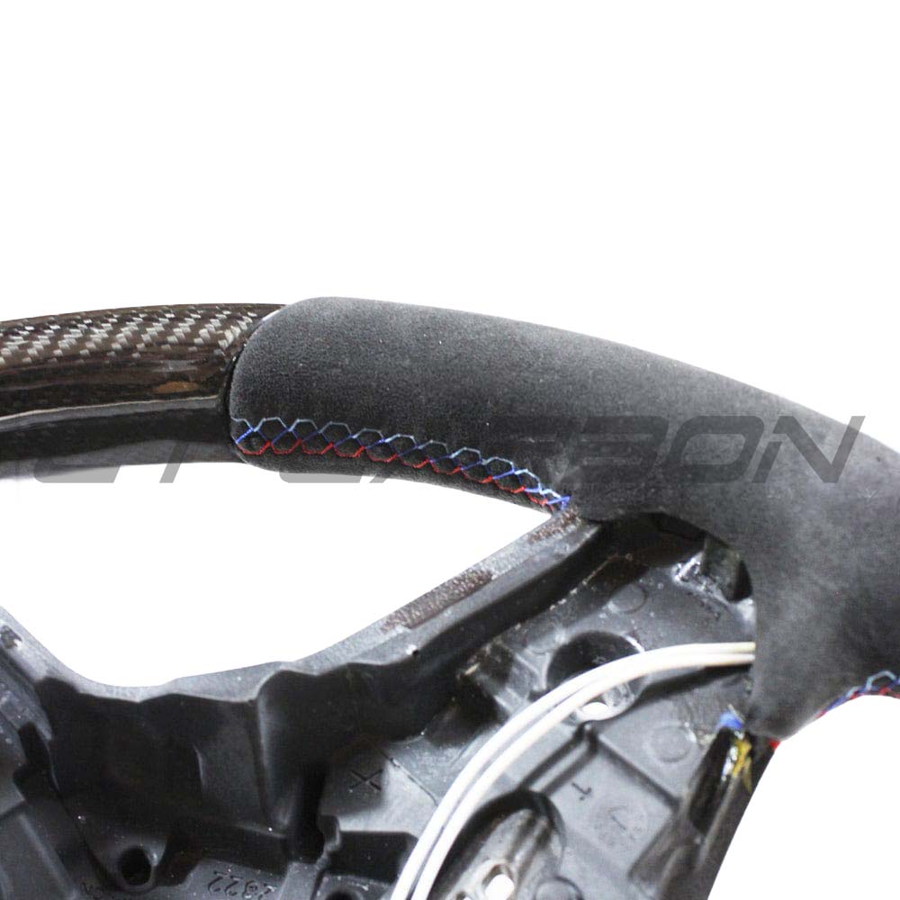 BMW Gxx M2,M3,M4 1,2,3,4 Series Carbon Fibre / Alcantara Led Steering Wheel - view 4