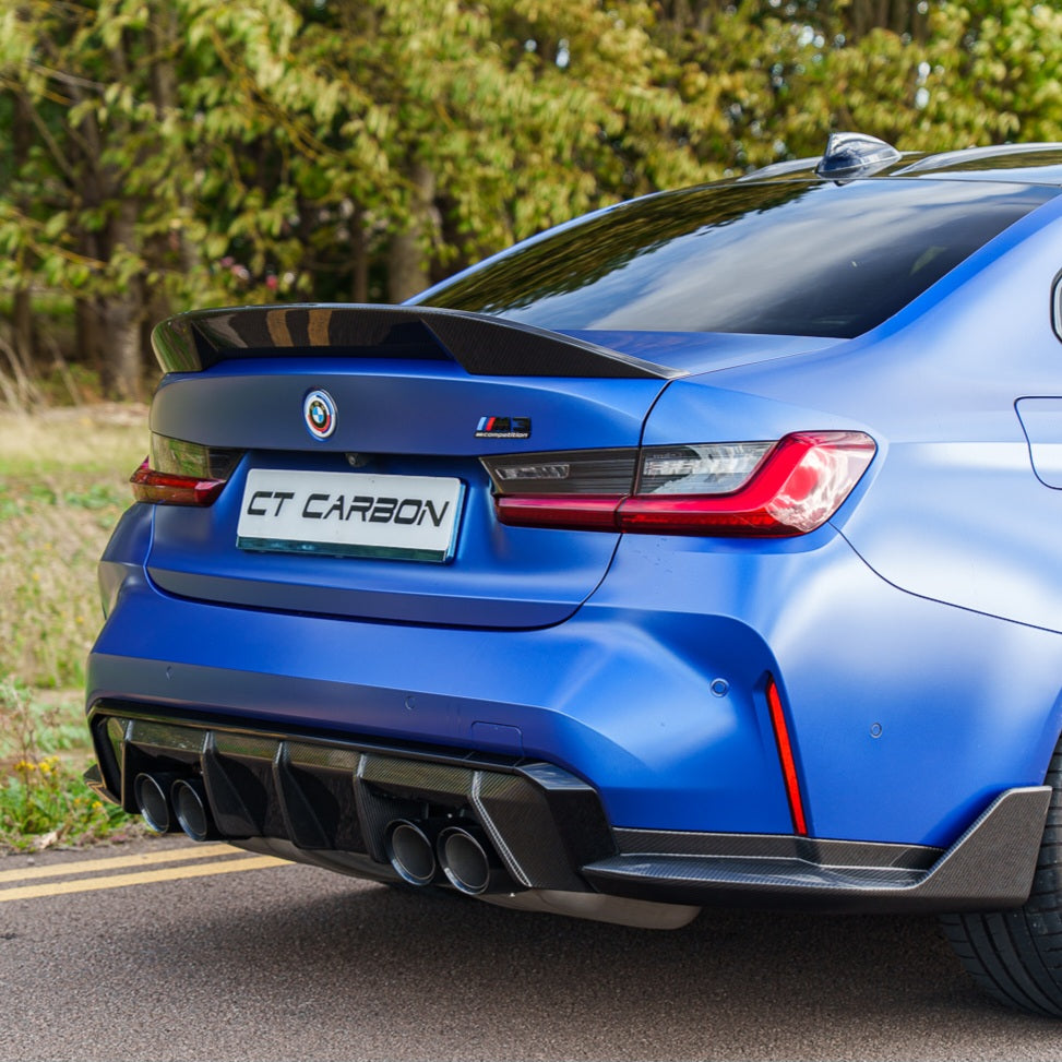BMW G80 M3 & G20 3 Series Carbon Fibre Spoiler - CT Design V2 - view 7