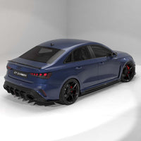 Audi RS3 8Y 2025+ Facelift Saloon Carbon Fibre Diffuser With Led Light - V2 - CT Design - view 6