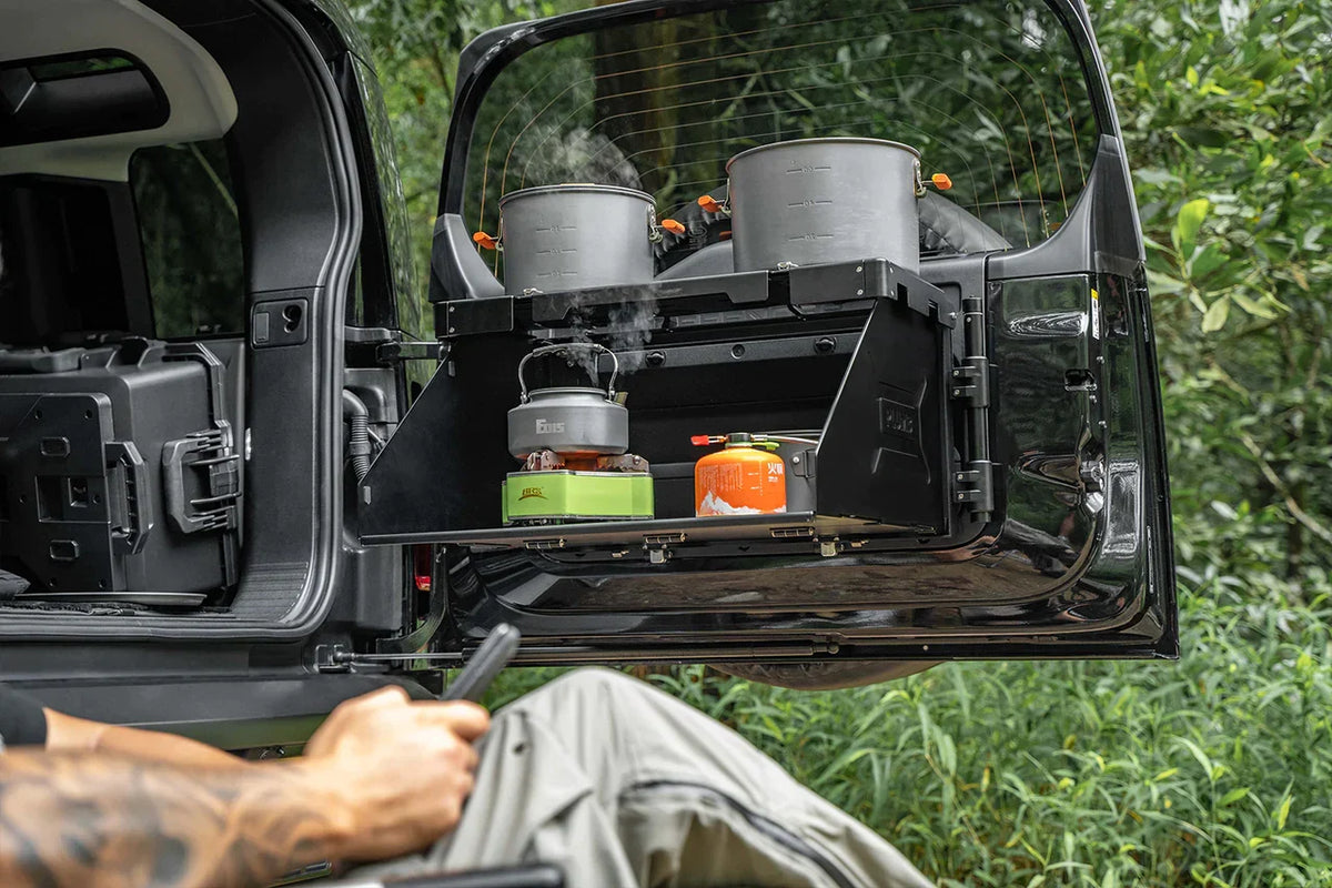 Defender L663 Plumb Rear Tailgate Mounted Table - view 4