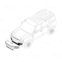 Defender L663 Front & Rear Gloss Black Bumper Pack - view 5