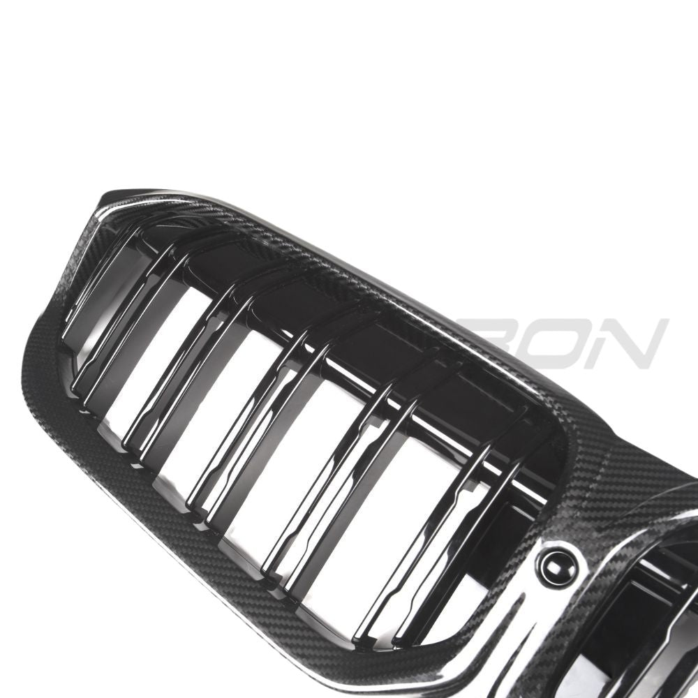 BMW 3 Series G20/G21 LCI 2022+ Carbon Fibre Double Slat Grille - view 2