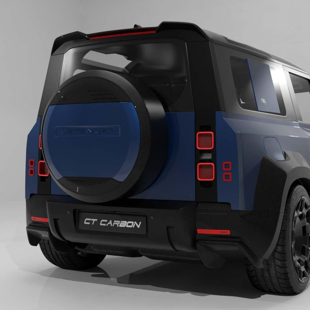 Defender L663 90/110/130 2020+ Carbon Fibre Spare Wheel Cover Trim - CT Design - view 4