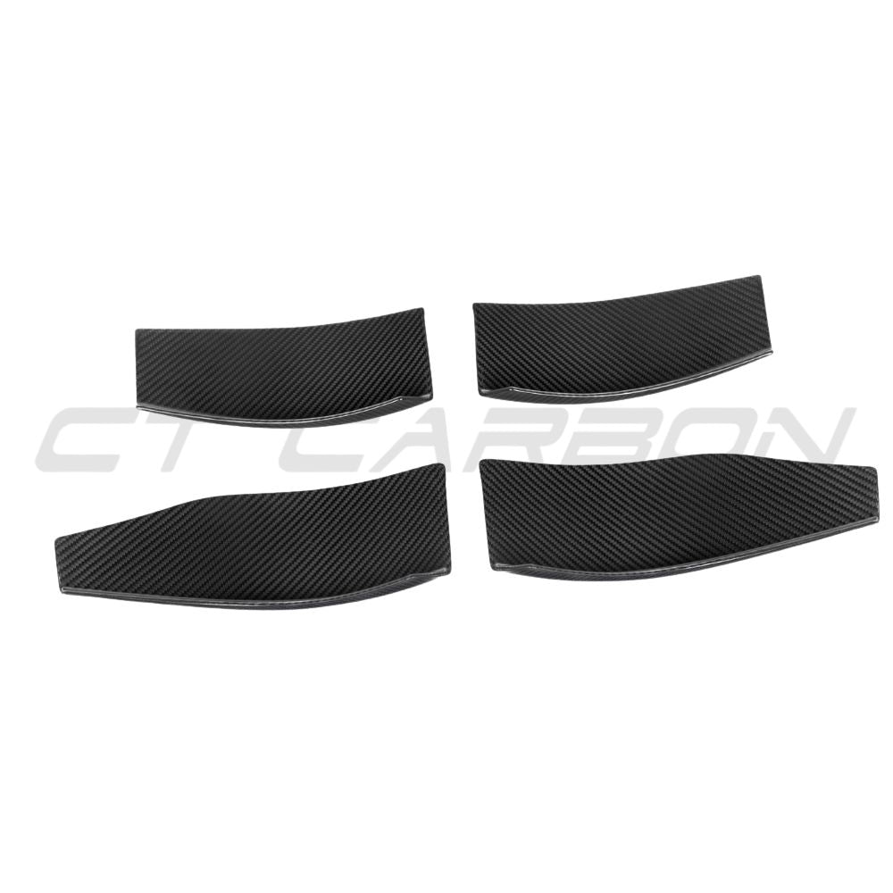 BMW M3/M4 G80/G81/G82/G83 2021+ Carbon Fibre Front Bumper Canards - V3 - view 3