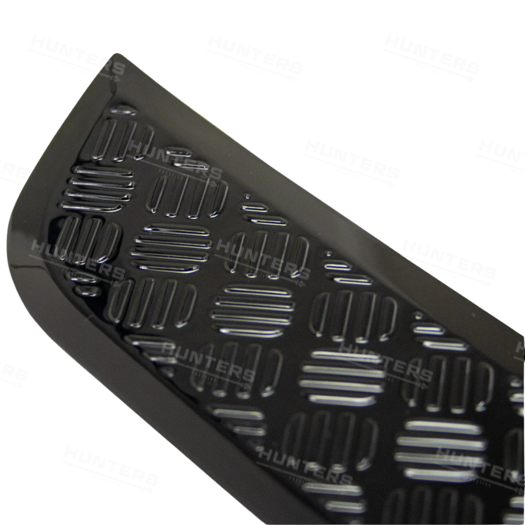Defender L663 Chequer Plate Rear Bumper Scratch Protection Strip - V1 - view 2