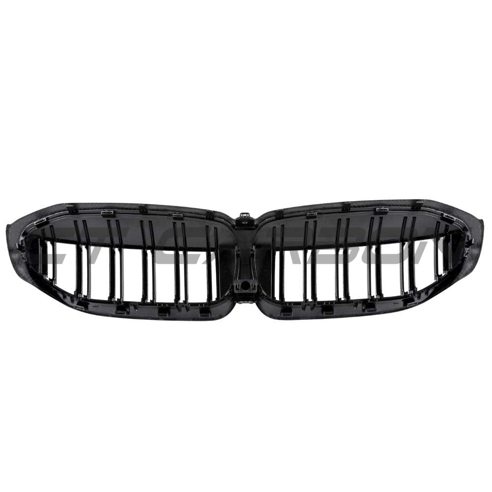 BMW 3 Series G20/G21 2018-2022 Carbon Fibre Double Slat Grille - view 3