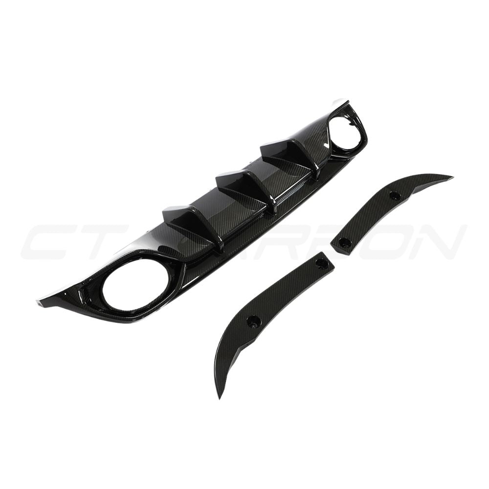 Audi RS3 8Y 2022-2024 Saloon Carbon Fibre Diffuser V1 - CT Design - view 8