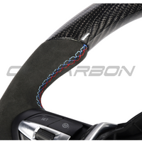 BMW Fxx Carbon Fibre & Alcantara Flat Bottom Custom Steering Wheel - view 4