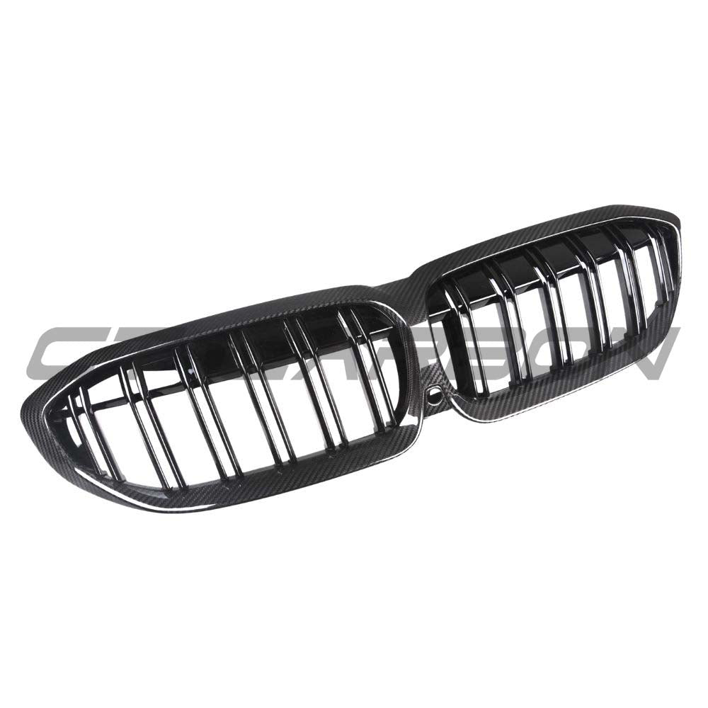 BMW 3 Series G20/G21 2018-2022 Carbon Fibre Double Slat Grille - view 4