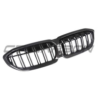 BMW 3 Series G20/G21 2018-2022 Carbon Fibre Double Slat Grille - view 4