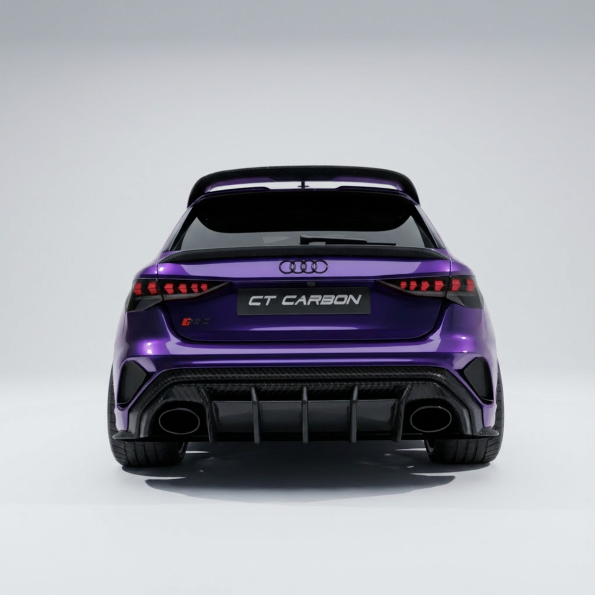 Audi A3/S3/RS3 8Y 2022+ Sportback Carbon Fibre Spoiler - CT Design V3 - view 5
