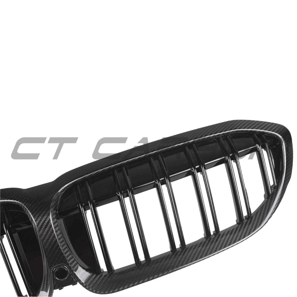 BMW 3 Series G20/G21 2018-2022 Carbon Fibre Double Slat Grille - view 5