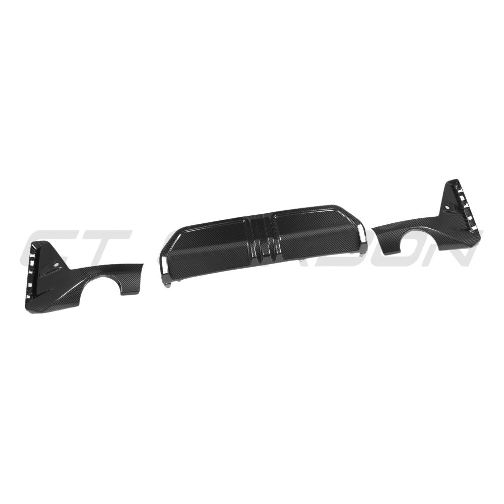 BMW 3 Series G20/G21 2022+ LCI Carbon Fibre Diffuser - Round Tips - V1 - view 7