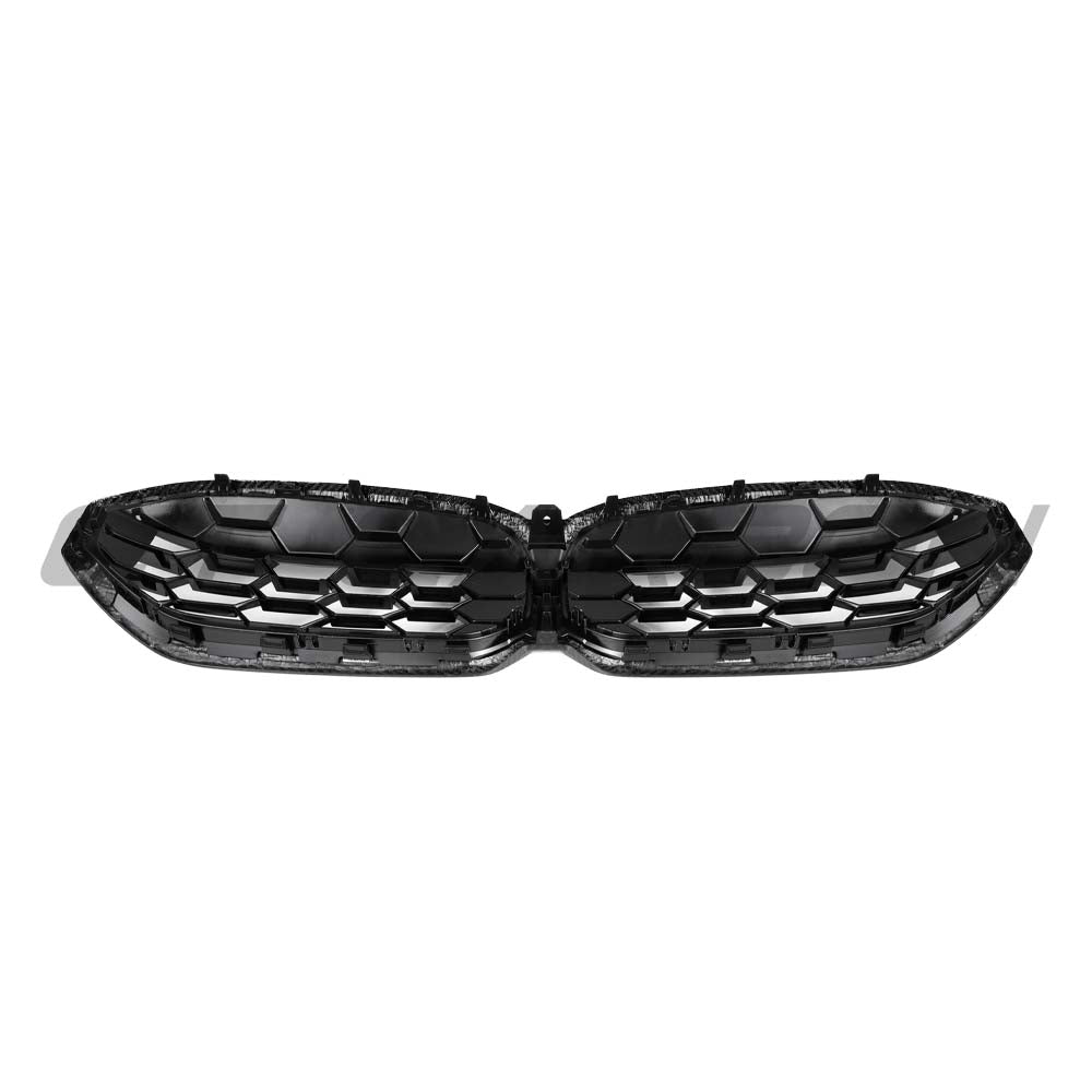 BMW 3 Series G20/G21 LCI 2022+ Carbon Fibre Diamond Slat Grille - view 5