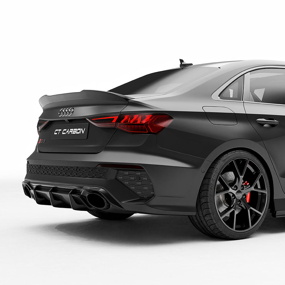 Audi RS3 8Y 2022-2024 Carbon Fibre Rear Diffuser - V2 - CT Design - view 3