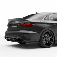 Audi RS3 8Y 2022-2024 Carbon Fibre Rear Diffuser - V2 - CT Design - view 3