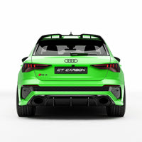 Audi RS3 8Y 2022-2024 Carbon Fibre Rear Diffuser - V2 - CT Design - view 4