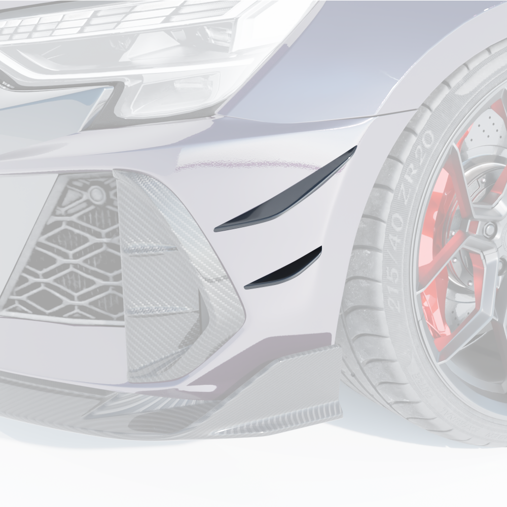 Audi RS3 8Y 2025+ Carbon Fibre Front Bumper Canards - CT Design - view 5