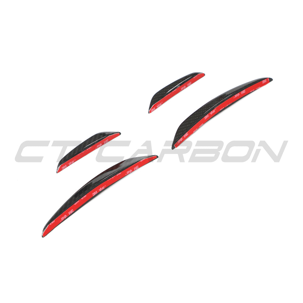 Audi RS3 8Y 2025+ Carbon Fibre Front Bumper Canards - CT Design - view 7
