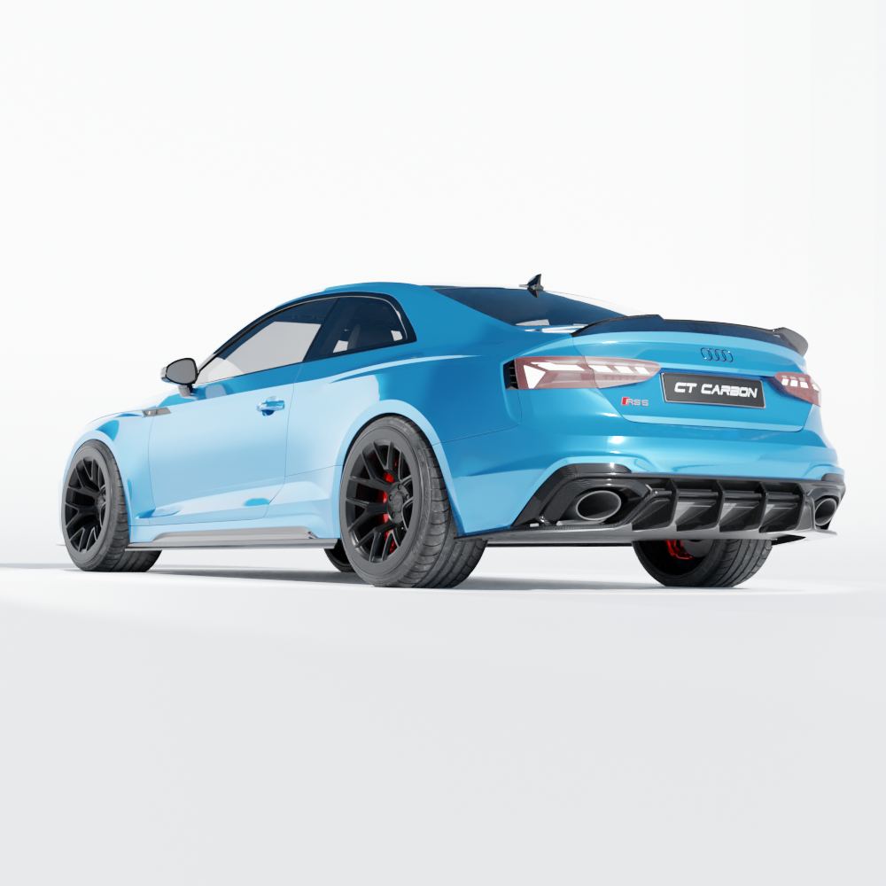 Audi RS5 B9.5 Coupe 2020-2025 Carbon Fibre Side Skirts - CT Design - view 5