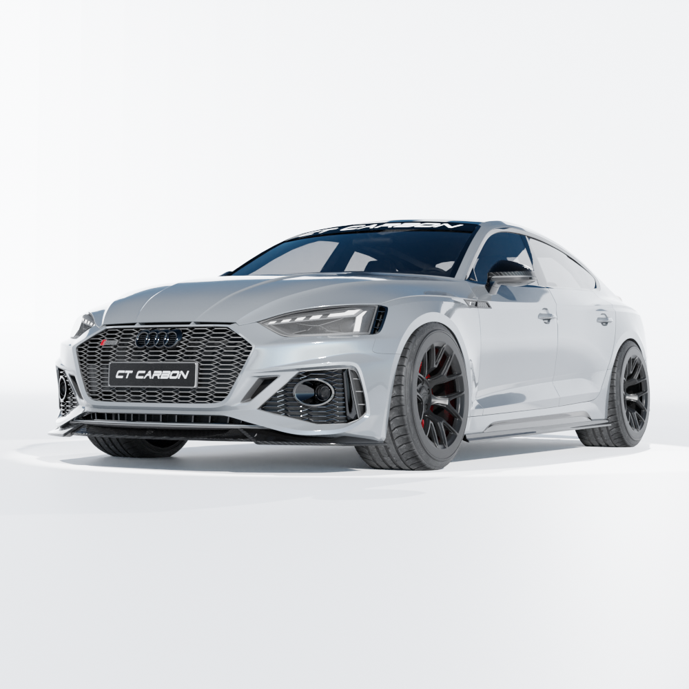 Audi RS5 B9.5 Sportback 2020-2025 Carbon Fibre Side Skirts - CT Design - view 4