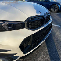 BMW 3 Series G20/G21 LCI 2022+ Carbon Fibre Diamond Slat Grille - view 8