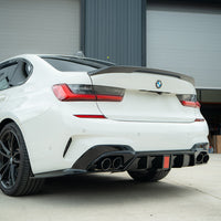 BMW G20/G21 3 Series 2019-2022 Pre LCI Gloss Led Black Diffuser With Tips - view 2