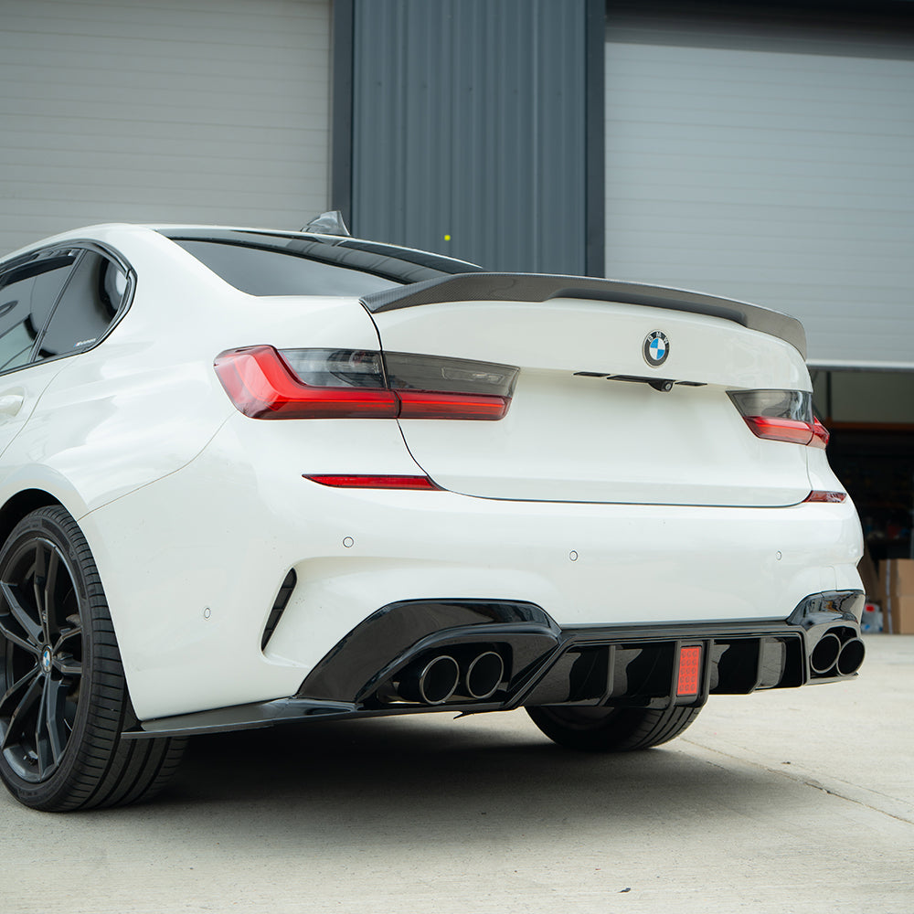 BMW G20/G21 3 Series 2019-2022 Pre LCI Gloss Led Black Diffuser With Tips - view 2