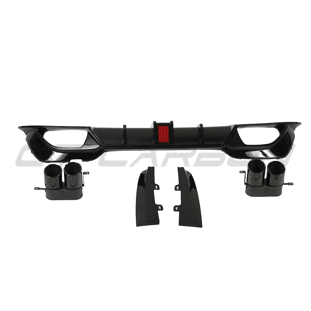 BMW G20/G21 3 Series 2019-2022 Pre LCI Gloss Led Black Diffuser With Tips - view 5
