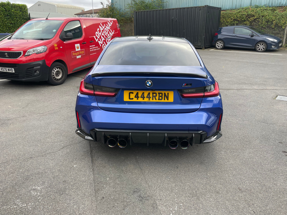 BMW M3/3 Series G80/G20 2018+ Carbon Fibre Spoiler - V4 - view 4