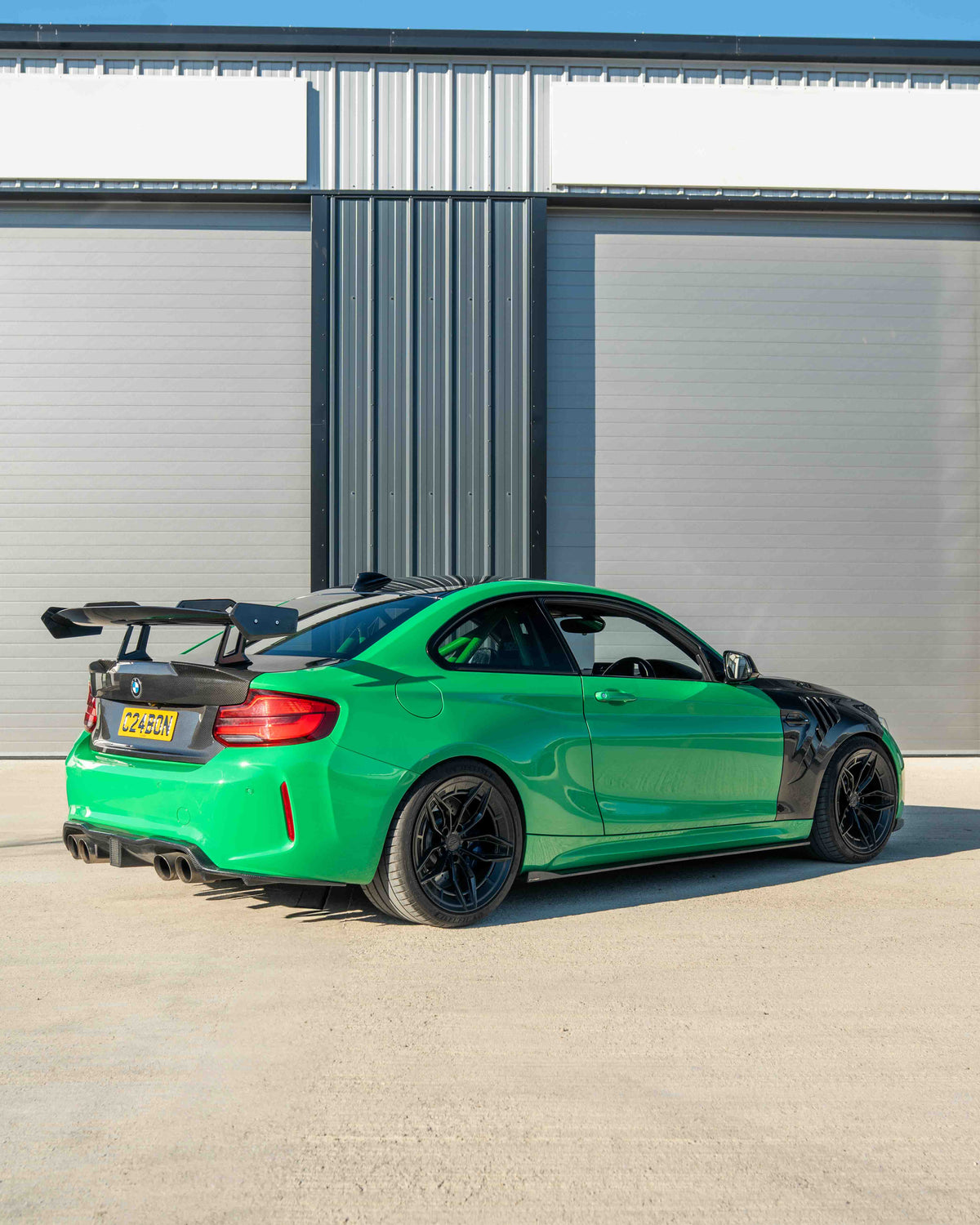 BMW F87 M2/M2C & F22 2 Series Carbon Fibre Swan Neck Wing - V8 - CT Design - view 2