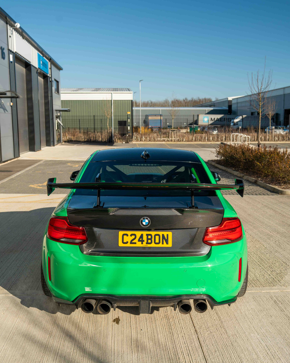BMW F87 M2/M2C & F22 2 Series Carbon Fibre Swan Neck Wing - V8 - CT Design - view 4