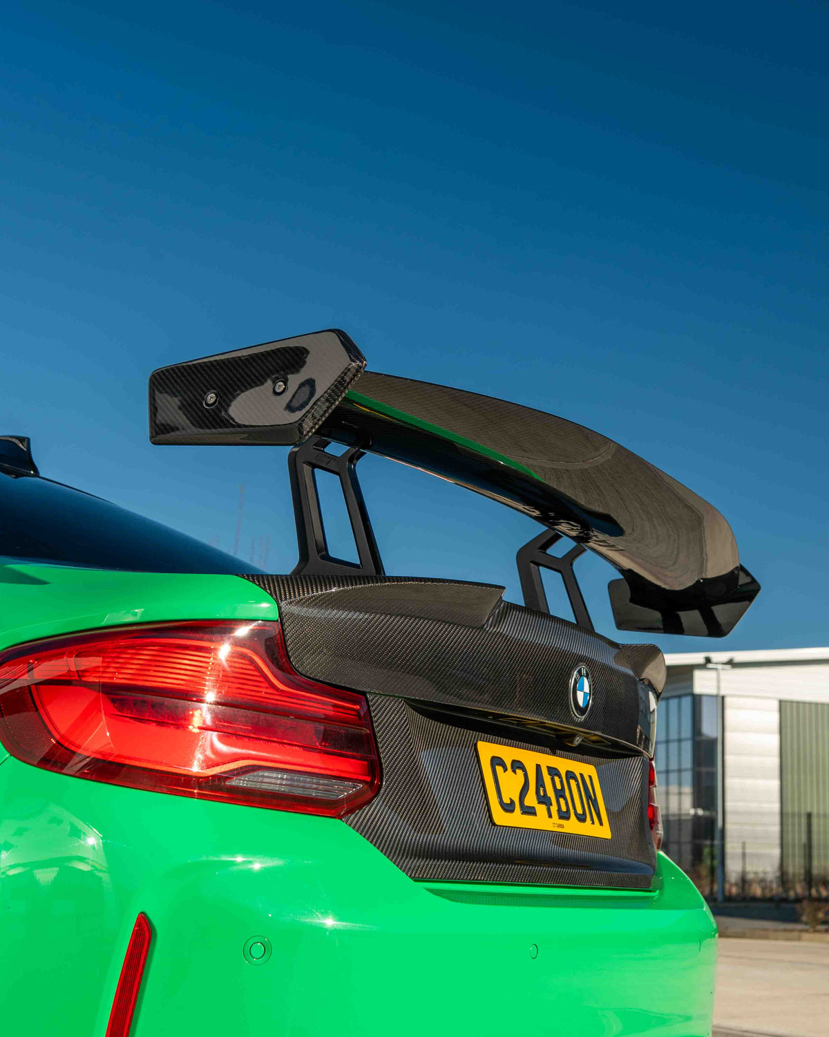 BMW F87 M2/M2C & F22 2 Series Carbon Fibre Swan Neck Wing - V8 - CT Design - view 8